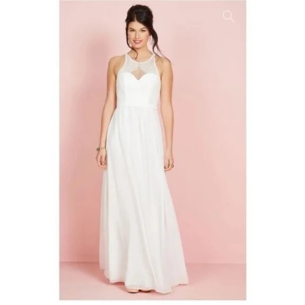 Bariano Australia White Object of My Perfection Lace Wedding Dress Size 4
